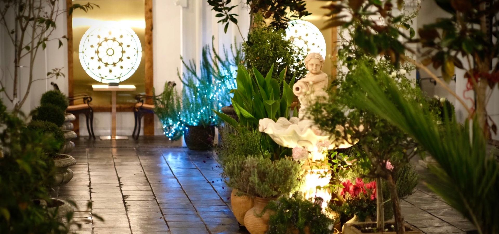 Hotel courtyard